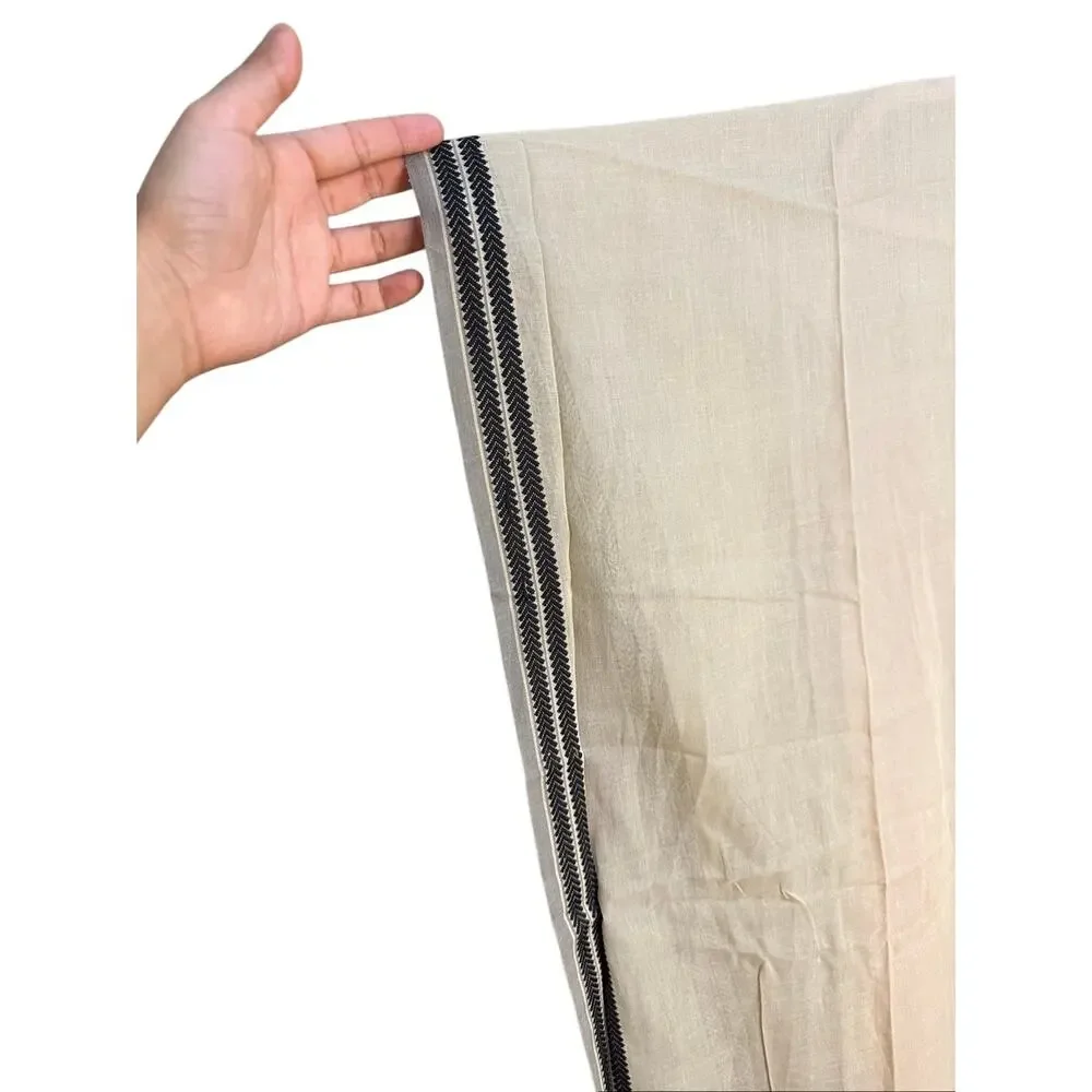 Eileen Fisher‎ Organic Cotton Natural Serape Wrap Scarf Brand New